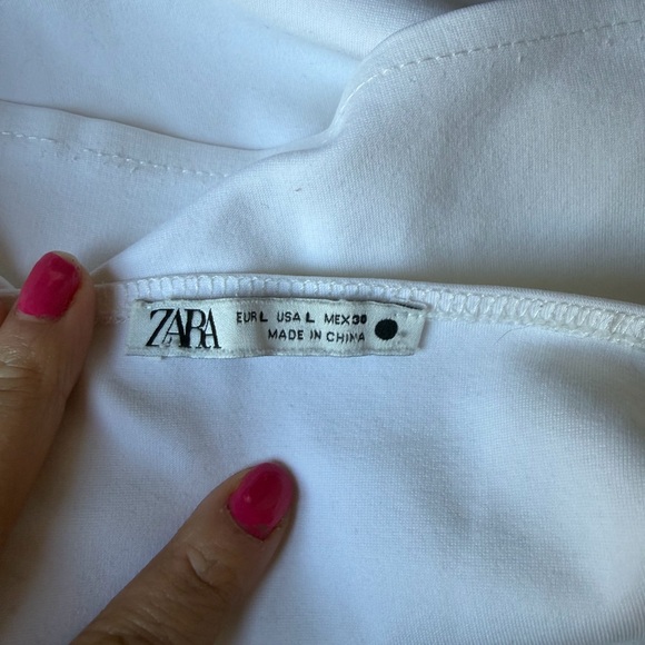 Zara White Square Neck Crop Top - Picture 5 of 5